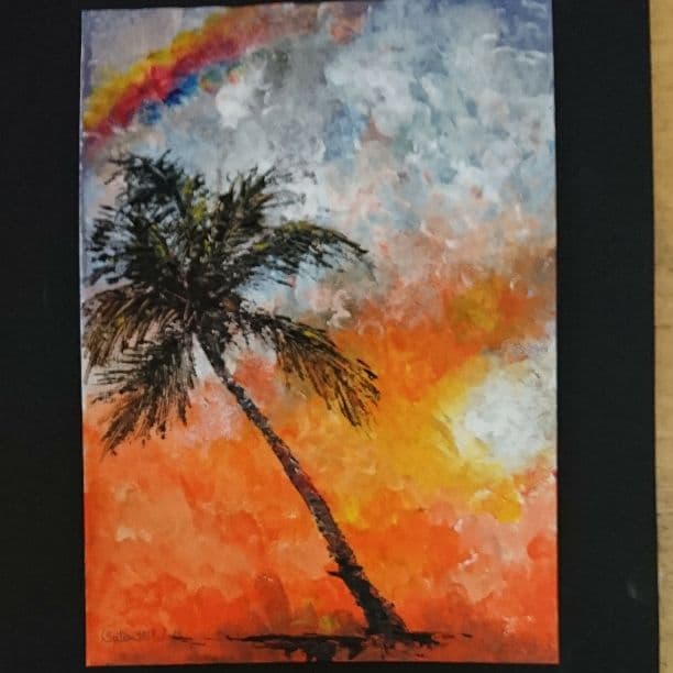 satoru  妄想ハワイ  アクリル画 Onomea