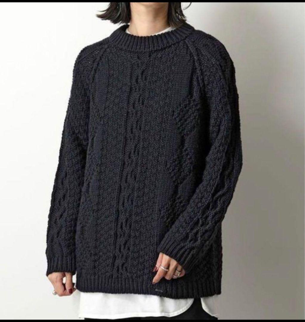 【良品】21AW Martin Margiela ダメージアランニット XL新品55%off メゾンマルジェラ デストロイ アランニット