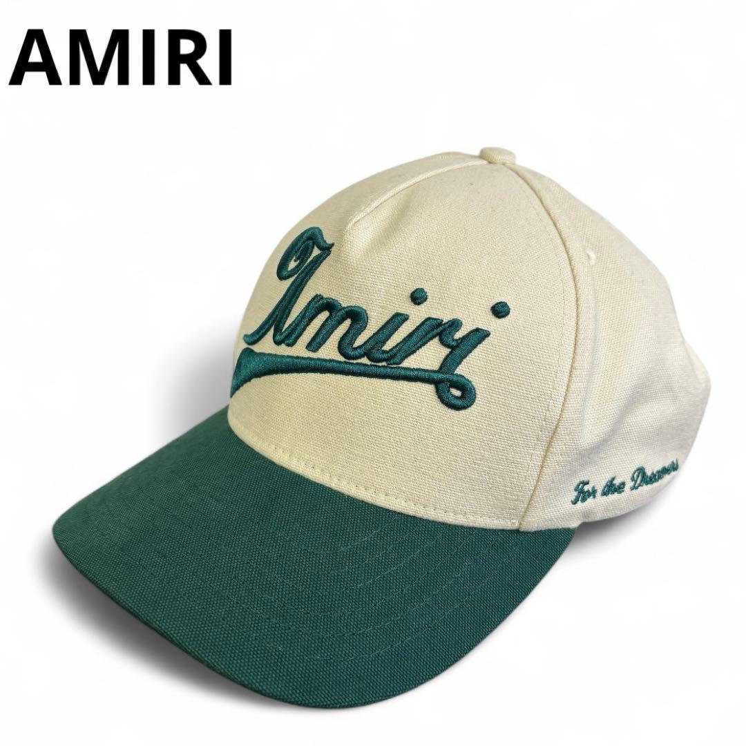 美品 AMIRI アミリ ロゴ刺繍 ベースボールキャップ ユニセックス