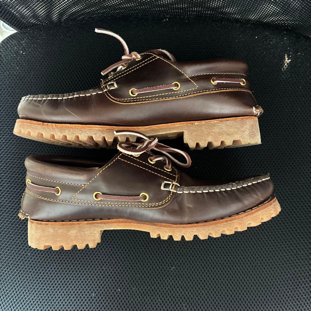Timberland ブラウンレザー デッキシューズ Timberland ティンバーランド レザーデッキシューズ ブラウン (US6