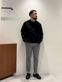 WEB限定 WARDROBE SMART】ブラックメルトン レザーライク スタジャン